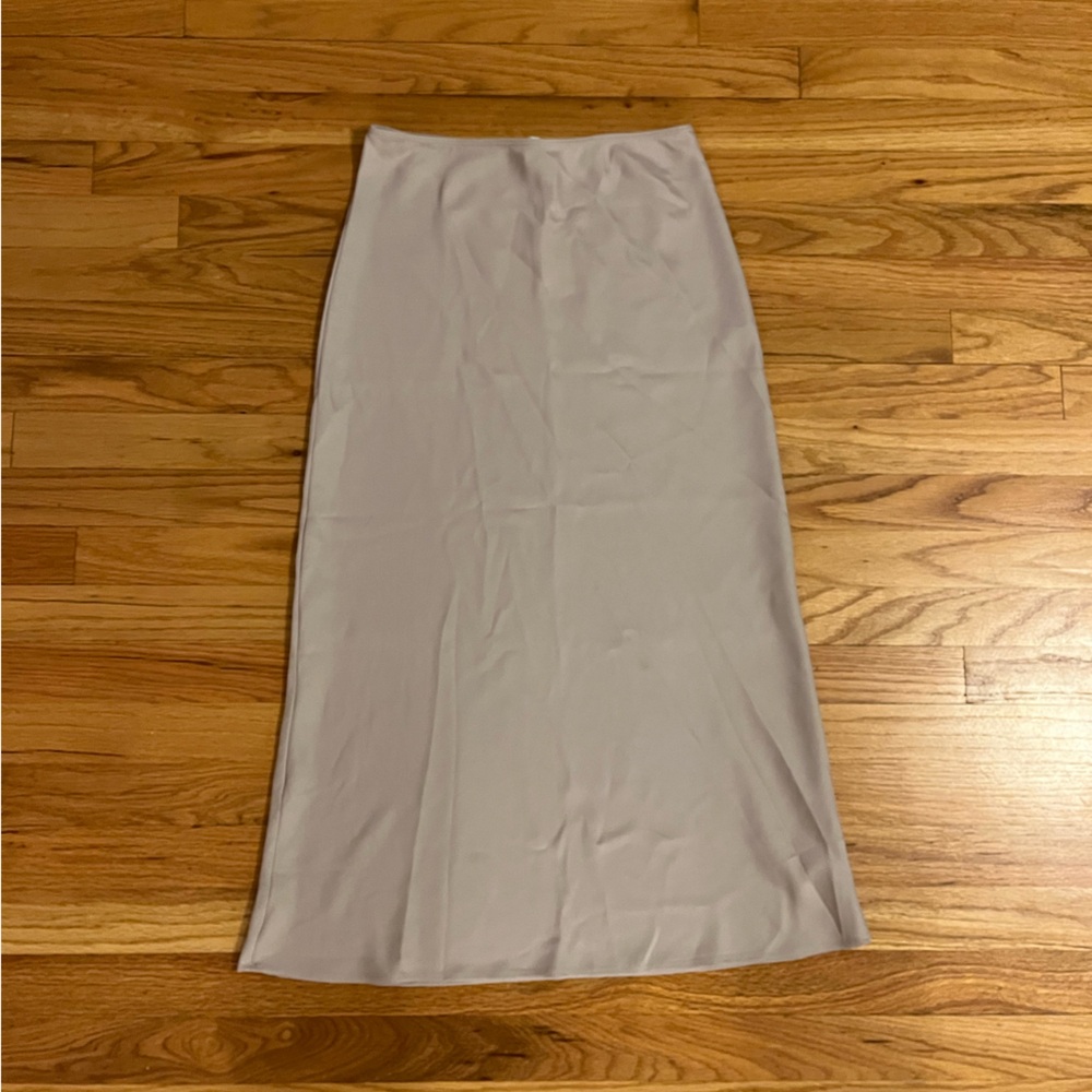 Topshop midi satin skirt